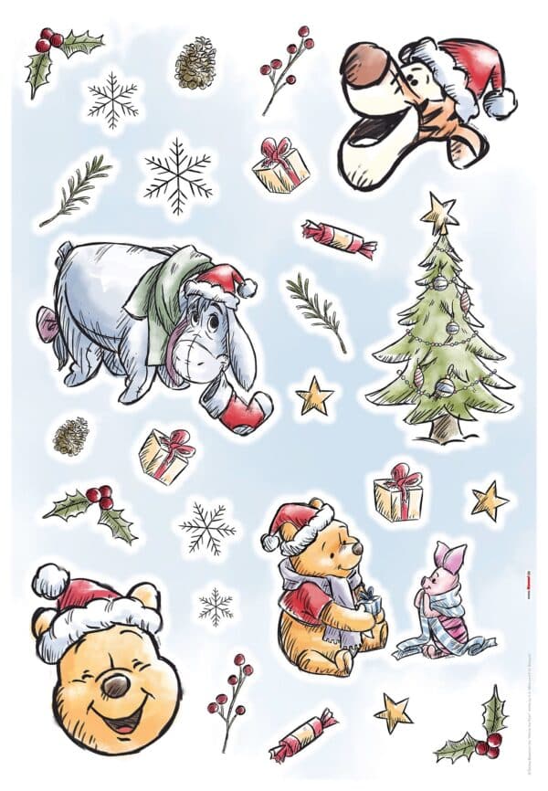 Wandtattoo Winnie Pooh Christmas