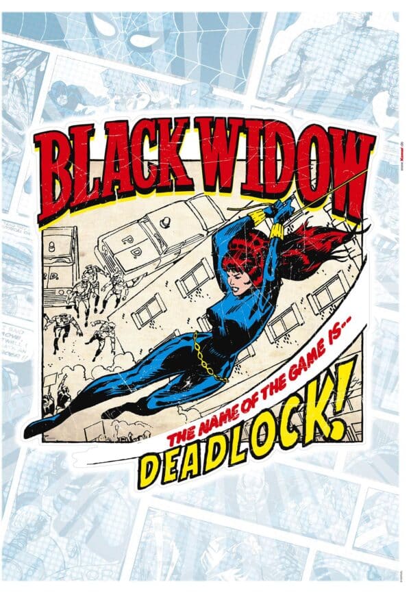 Wandtattoo Black Widow Comic Classic