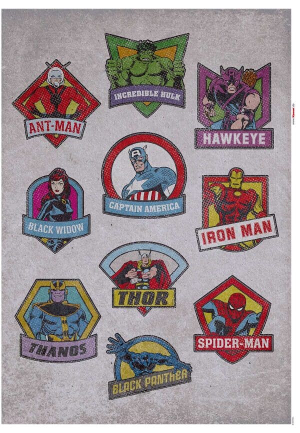 Wandtattoo Avengers Badges