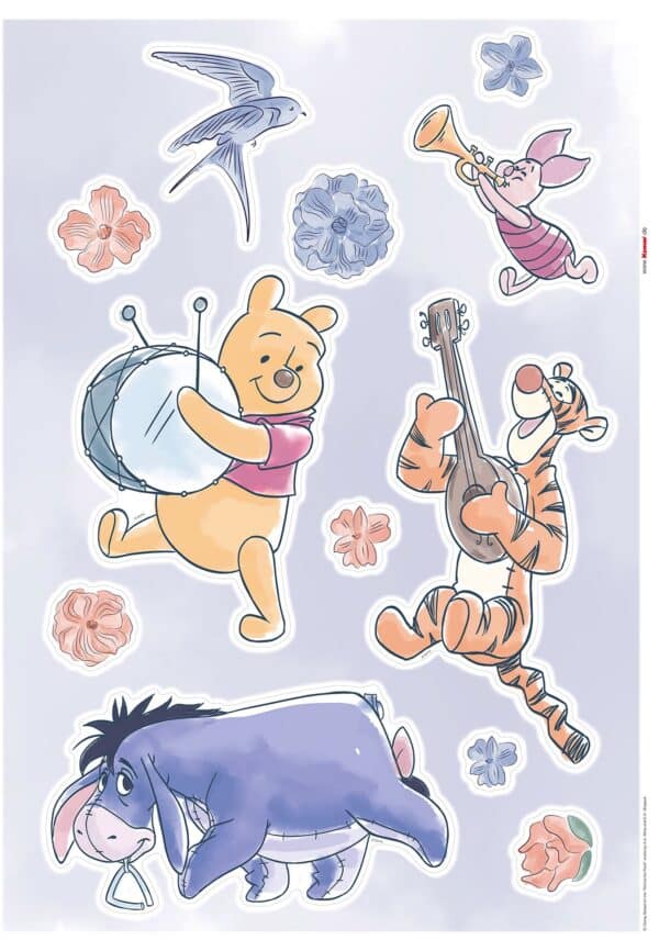 Wandtattoo Winnie the Pooh - Flowers & Music