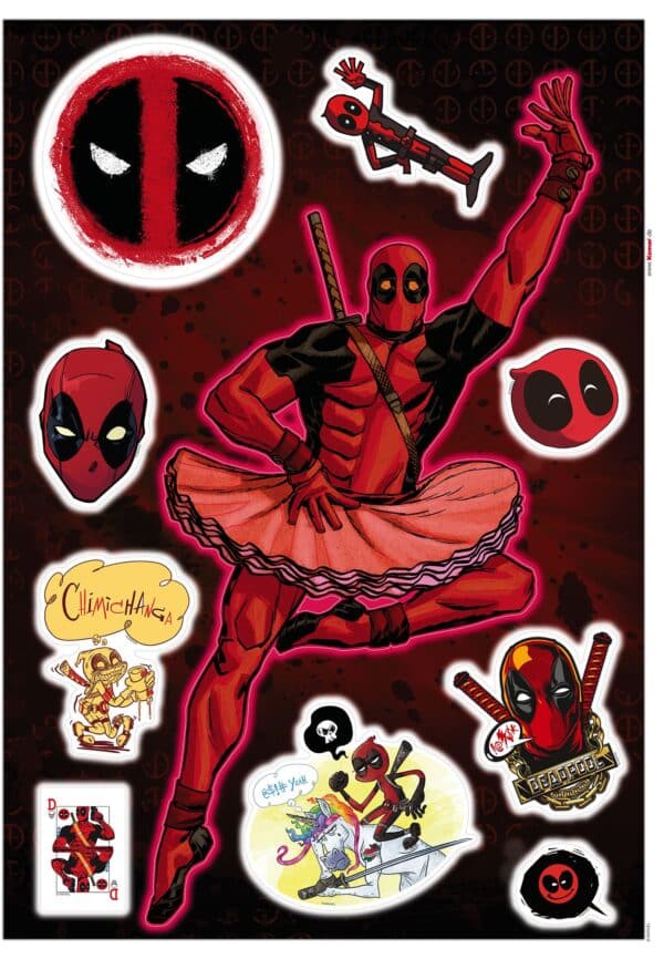 Wandtattoo Deadpool Derppool