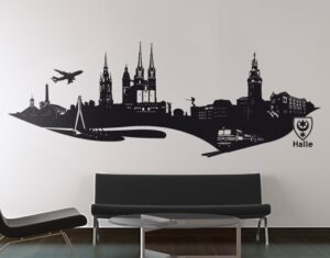 Wandtattoo Architektur & Skyline No.AC5 Skyline Halle