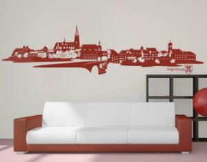 Wandtattoo Architektur & Skyline No.IS85 Skyline Regensburg