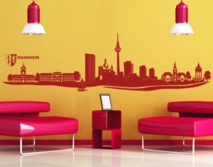 Wandtattoo Architektur & Skyline No.AC11 Skyline Mannheim