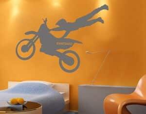 Wunschtext-Wandtattoo Kinderzimmer No.RS131 Wunschtext Motocross