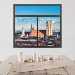 3D Wandtattoo Fenster Schwarz München