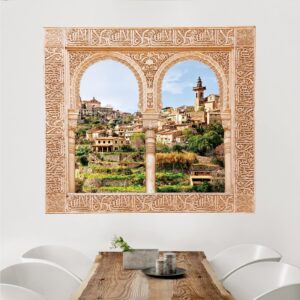 3D Wandtattoo Verziertes Fenster Rural Valldemossa