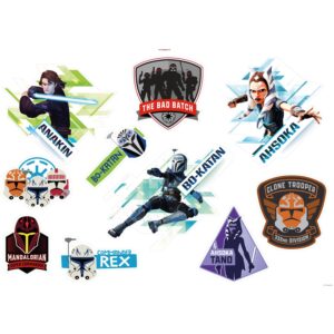 Komar Deko-Sticker Clone Wars Badges 100 x 70 cm