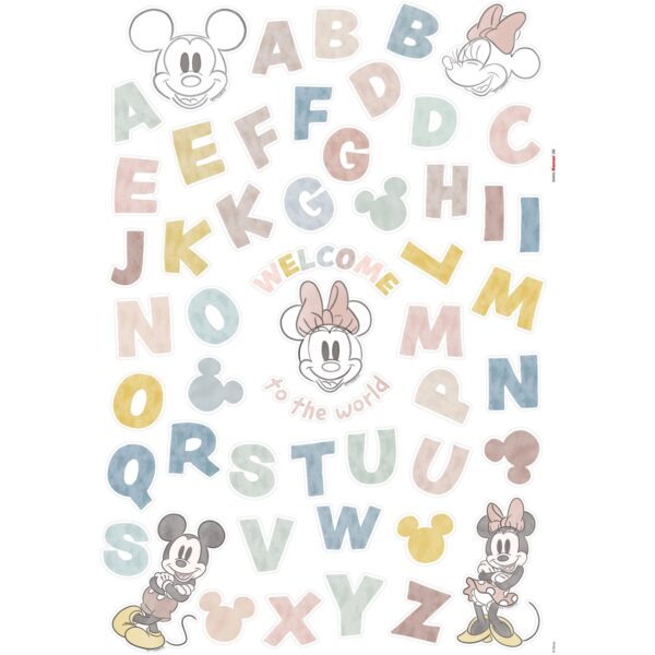 Komar Deko-Sticker Mickey Alphabet 50 x 70 cm gerollt