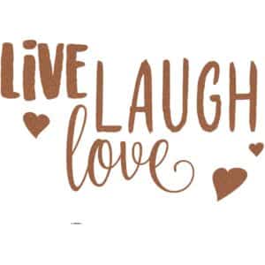 Komar Deko-Sticker Live Laugh Love 50 cm x 70 cm