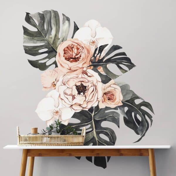 Wandtattoo Aquarell Monstera Bouquet XXL