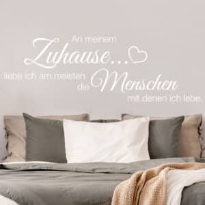 Wandtattoo Spruch An meinem Zuhause…