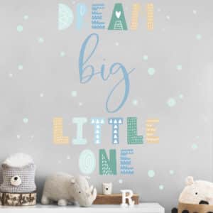 Wandtattoo Dream big little one Blau