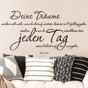 Wandtattoo Spruch Deine Träume