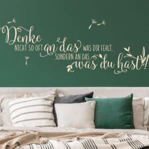 Wandtattoo Spruch Denke an das