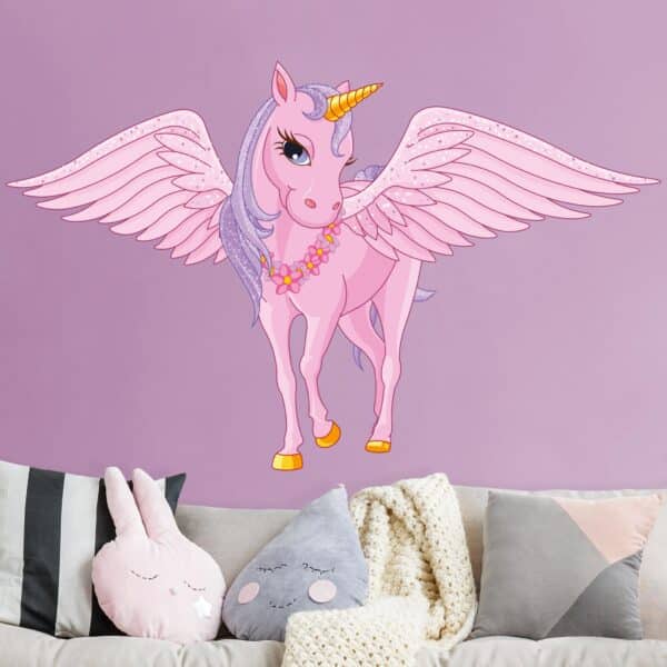 Wandtattoo Einhorn mit Flügel