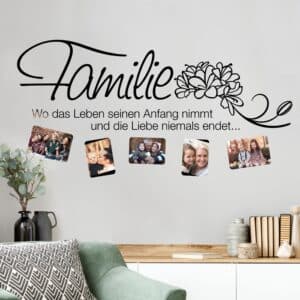 Wandtattoo Spruch Familie Bilderrahmen