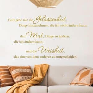 Wandtattoo Spruch Gott gebe mir Gelassenheit