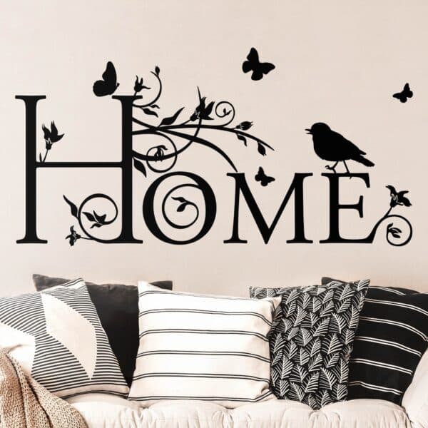 Wandtattoo Spruch Home floral