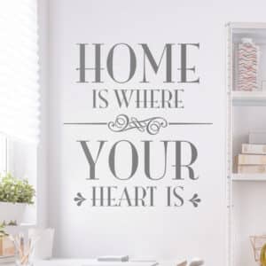 Wandtattoo Spruch Home is where your heart is