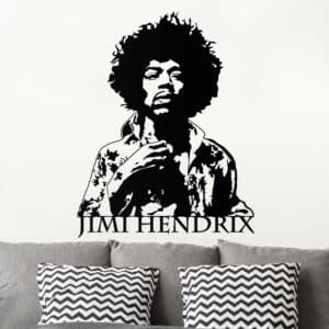 Wandtattoo Portrait Jimi Hendrix