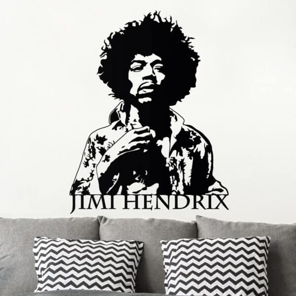 Wandtattoo Portrait Jimi Hendrix