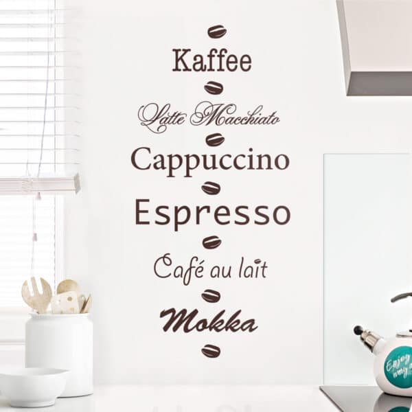 Wandtattoo Küchenspruch Kaffee