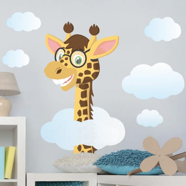 Wandtattoo 6-teilig Lustige Giraffe