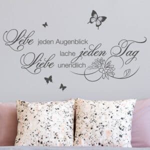 Wandtattoo Spruch Lebe jeden Augenblick