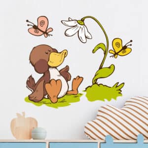 Wandtattoo Kinderzimmer NICI - Spring - Ente unter Blume