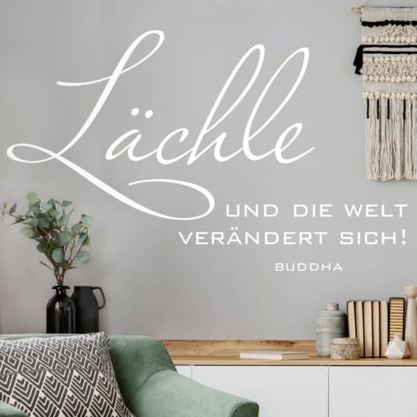 Wandtattoo Spruch No.SF985 Lächle