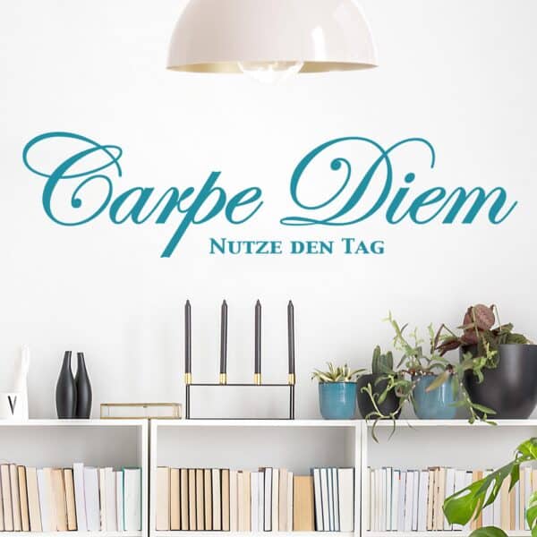 Wandtattoo Spruch Nutze den Tag