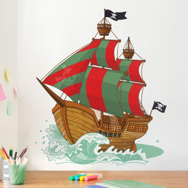 Wandtattoo Kinderzimmer Piratenschiff