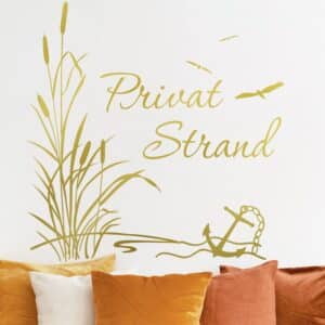 Wandtattoo Spruch Privatstrand