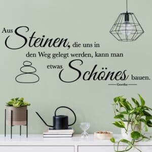 Wandtattoo Spruch Steine im Weg