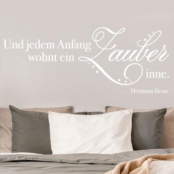 Wandtattoo Spruch Und jedem Anfang