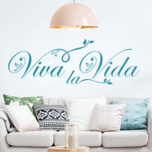 Wandtattoo Spruch Viva la Vida-Floral