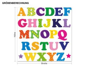 Wandtattoo Kinderzimmer Buntes Alphabet