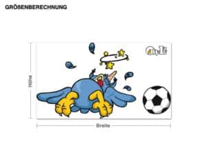 Wandtattoo Kinderzimmer Fussball-Eule Egon