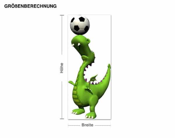 Wandtattoo Kinderzimmer Fussballdino