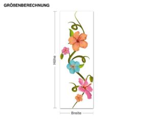 Wandtattoo Blumen Hibiskusranke