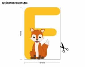 Wandtattoo Kinderzimmer Kinder ABC - Fuchs