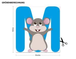 Wandtattoo Kinderzimmer Kinder ABC - Maus