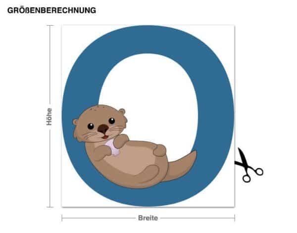 Wandtattoo Kinderzimmer Kinder ABC - Otter