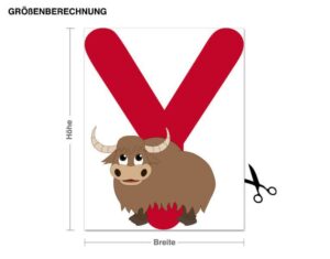 Wandtattoo Kinderzimmer Kinder ABC - Yak