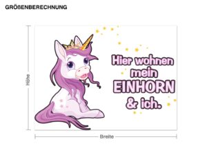 Wandtattoo Spruch Mein Einhorn und ich