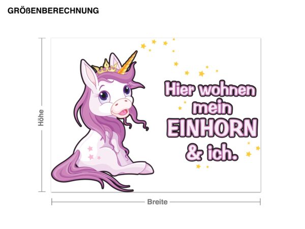 Wandtattoo Spruch Mein Einhorn und ich