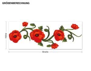 Wandtattoo Blumen Mohnblumen