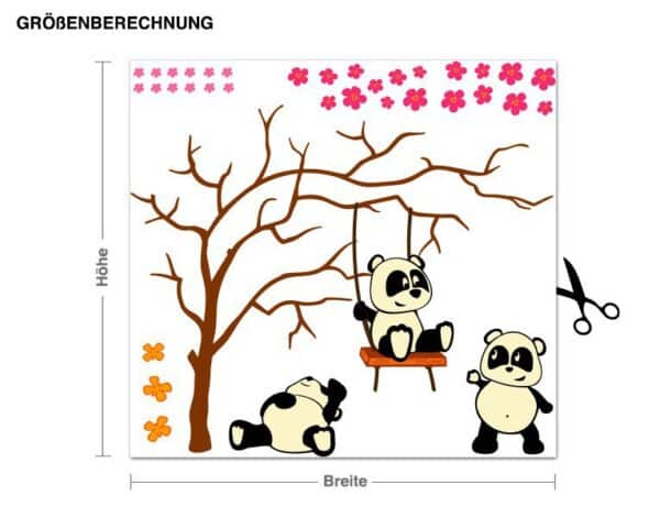 Wandtattoo Kinderzimmer Pandafreunde