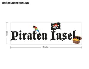 Wandtattoo Kinderzimmer Pirateninsel